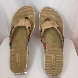 Sperry NWB Women's Tan Casual Flip-Flop Style Sandals Size 8.5